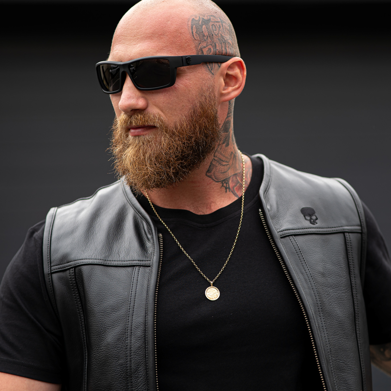 Thumbnail: BOBHEAD NOMAD black leather cut with KEVLAR 3XL