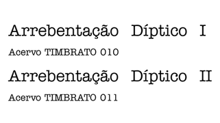 Chamada Dípticos - American Typewrite.png