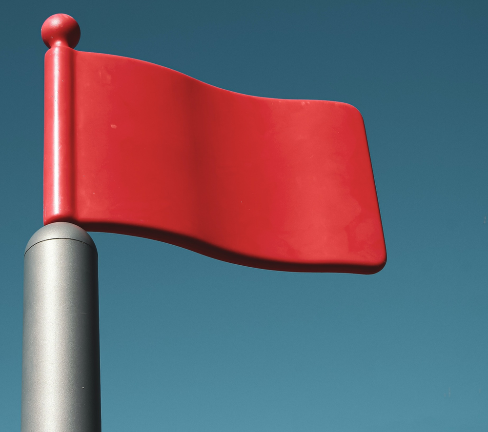 Photo of a red flag