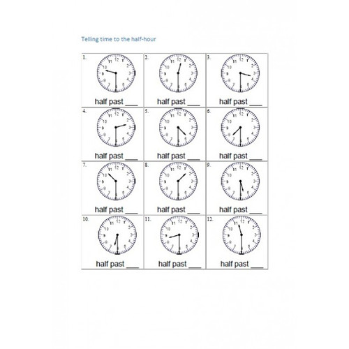 Telling Time to the Half-Hour | Shaati Education