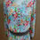 Thumbnail: LONG SHEER FLORAL BLOUSE (Size:M/L)
