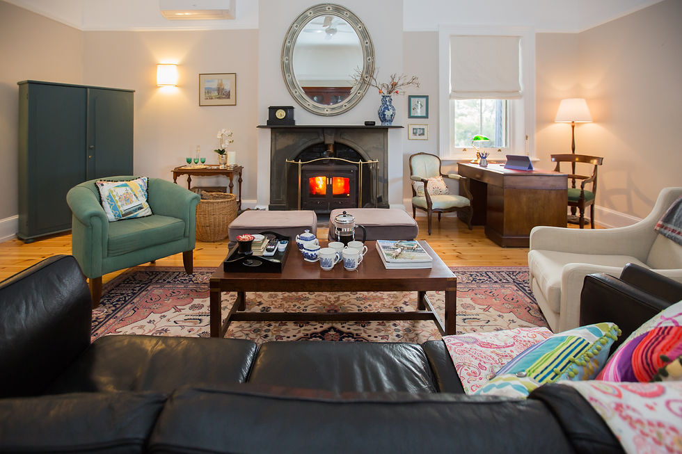 Spacious living area with a cosy sitting room seating up to 10