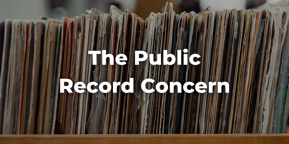The Public Record Concern
