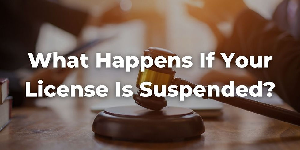 What Happens if Your License Is Suspended?