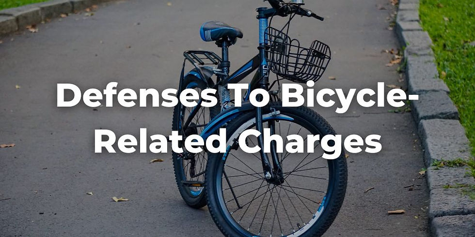 Defenses to Bicycle-Related Charges