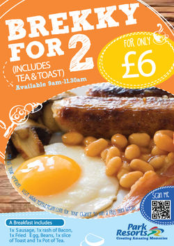 Table Menu Card for Park Resorts