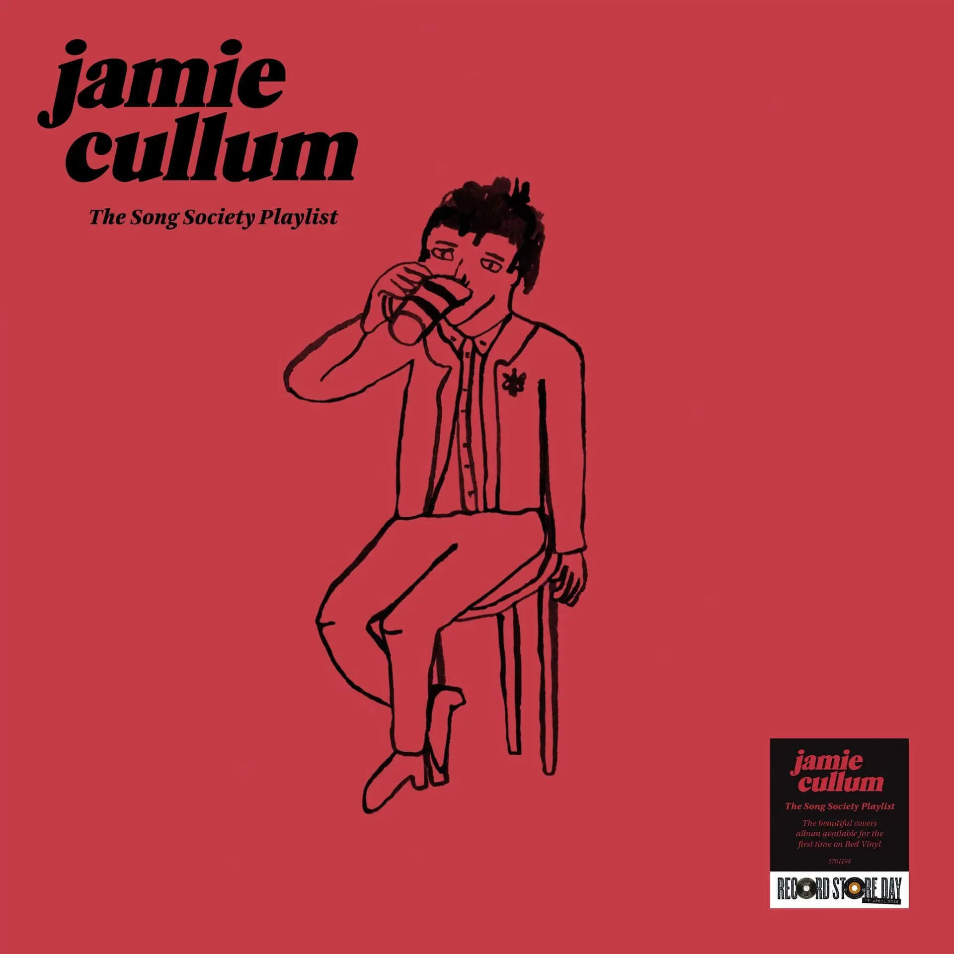 Albumcover van Jamie Cullum - The Song Society Playlist (RSD 2026) (Rood Gekleurd Vinyl LP) (Red Coloured Vinyl LP)