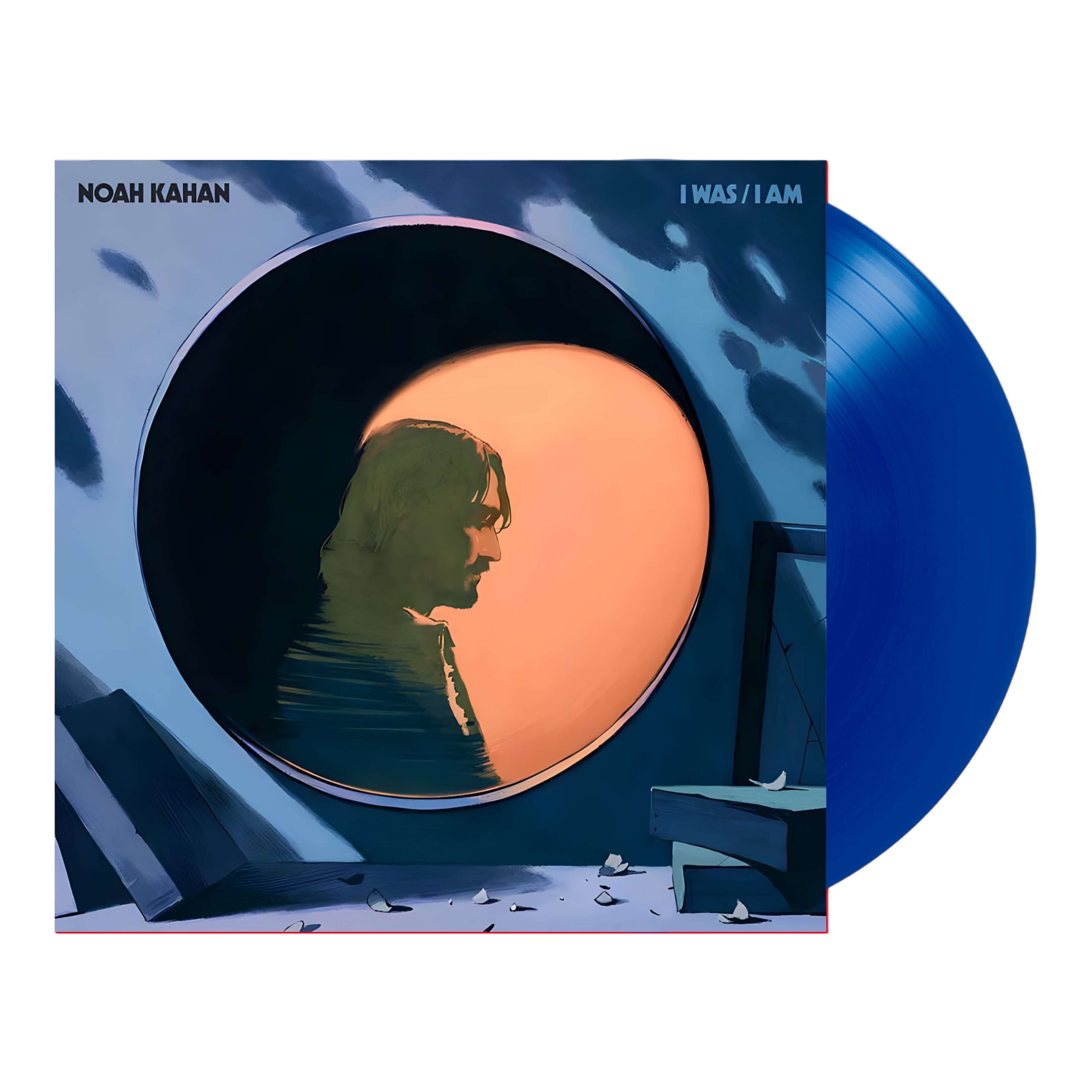 Vinylcover van Noah Kahan - I Was / I Am (Blauw Gekleurd Vinyl LP) (Cobalt Blue Coloured Vinyl LP)