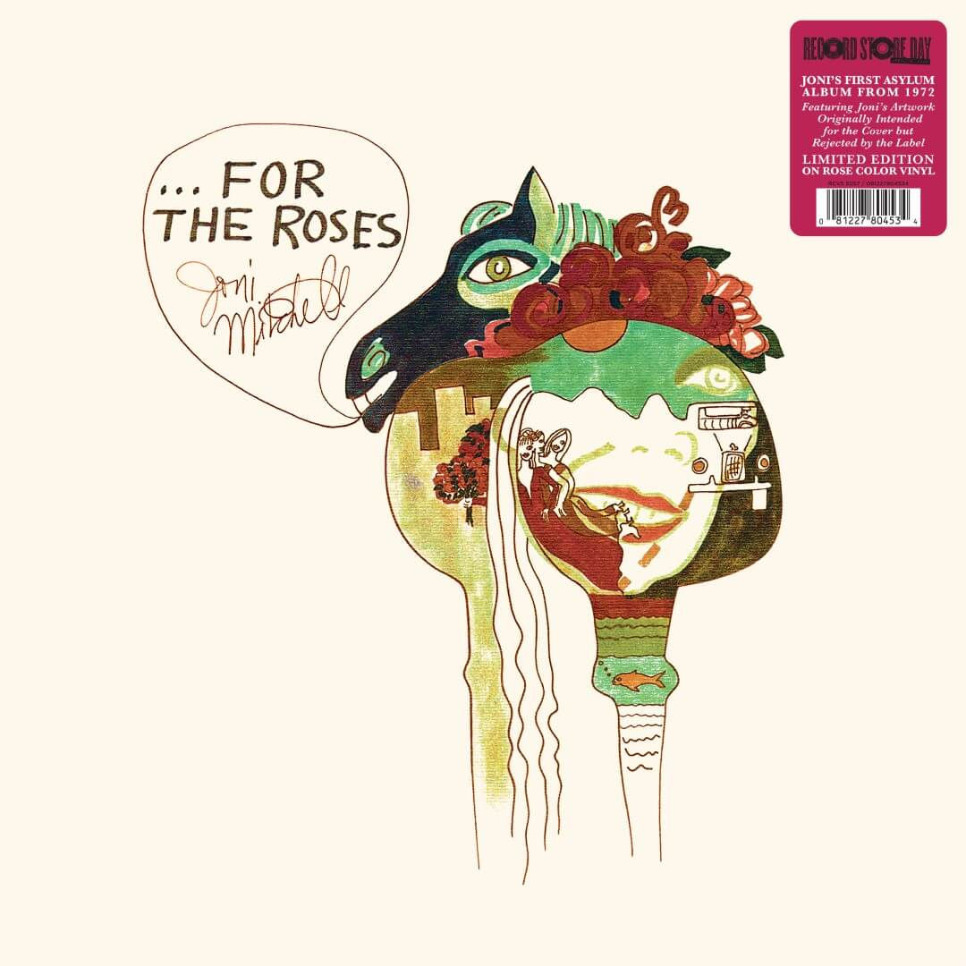 Albumcover van Joni Mitchell - For The Roses (RSD 2026) (Roze Gekleurd Vinyl LP) (Limited Rose Coloured Vinyl LP)