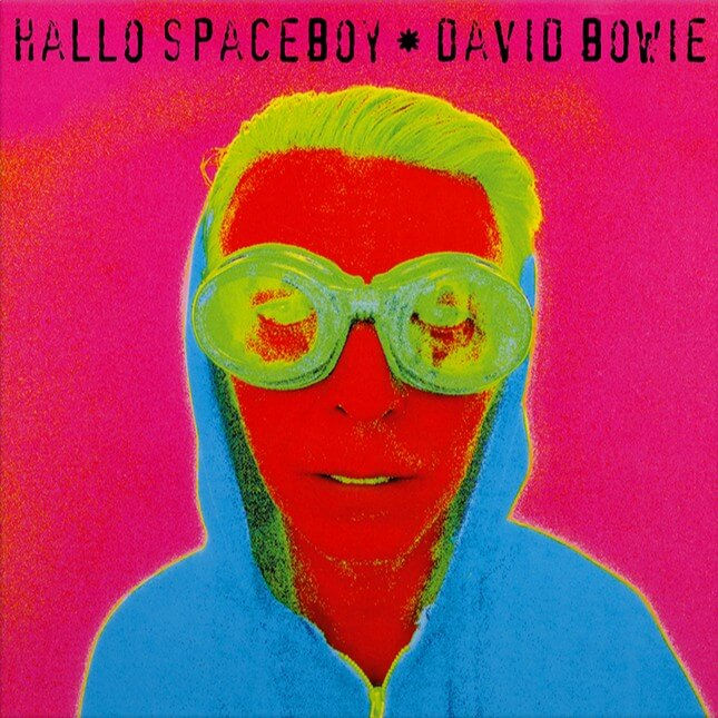 Albumcover van David Bowie - Hallo Spaceboy (Roze Gekleurd 12" Vinyl Single) (Pink Coloured 12" Vinyl Single)
