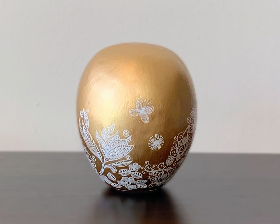 縮圖：はっぴーだるま「雅(みやび)」　H9cm　金色