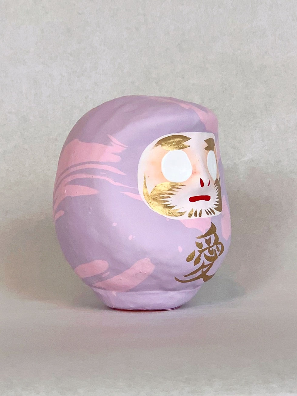 はっぴーだるま「一期一会」 愛　フジ／サクラ色