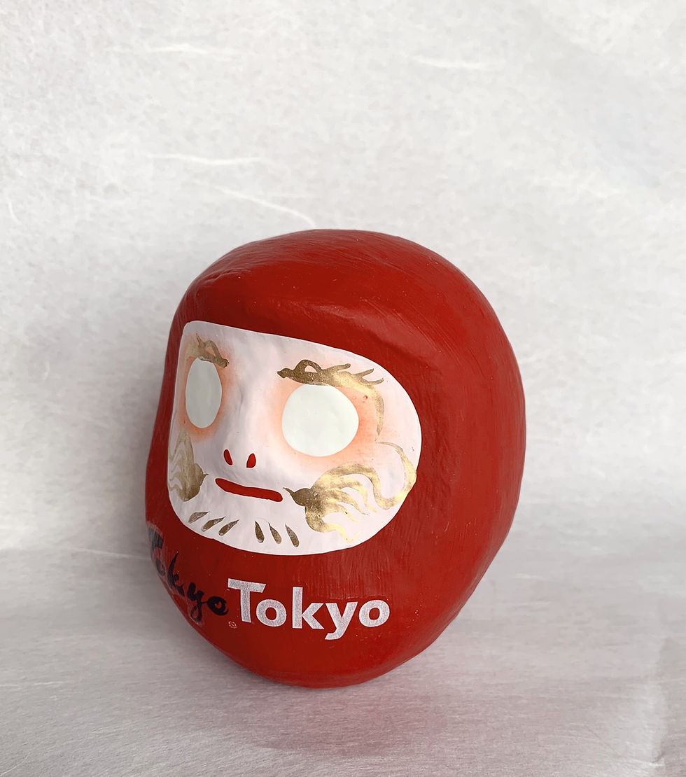 サムネイル： TokyoTokyoはっぴーだるま「龍と鳳凰」深紅色