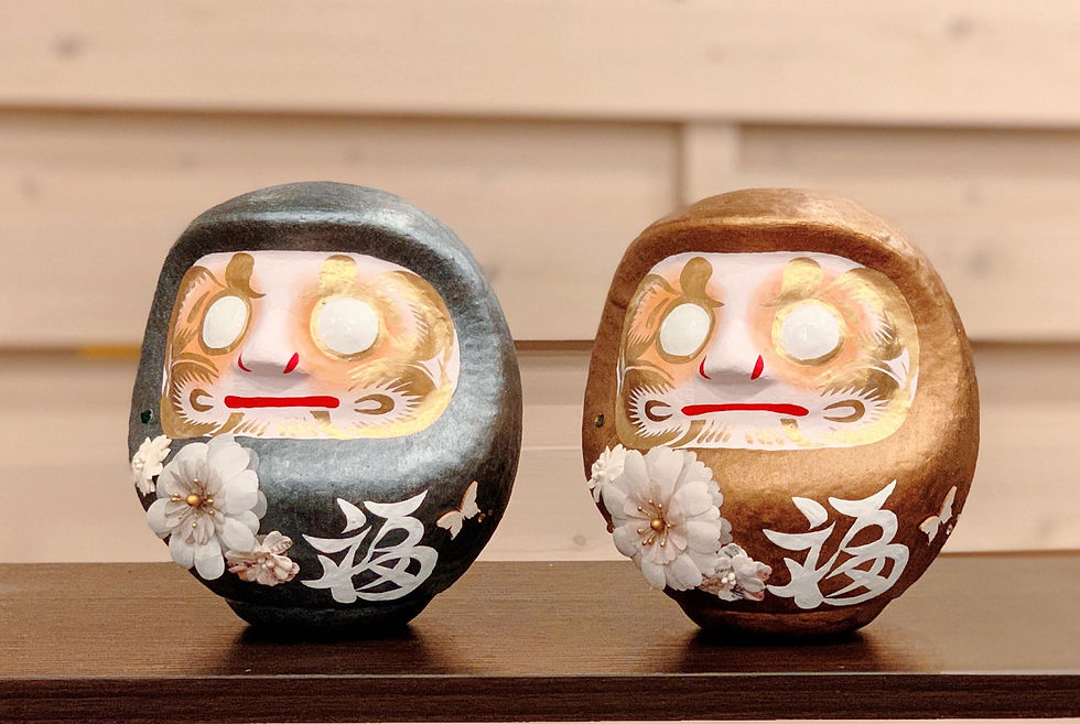 サムネイル： はっぴーだるま『花＊輝き』 セキドウ色