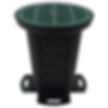 Black Plastic Round Junction Box with Green Grate