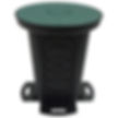 Black Plastic Round Junction Box with Green Lid