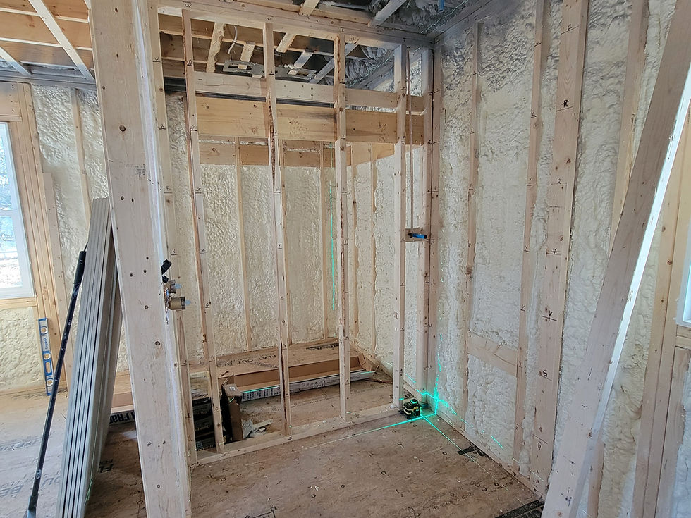 First floor bathroom new construction