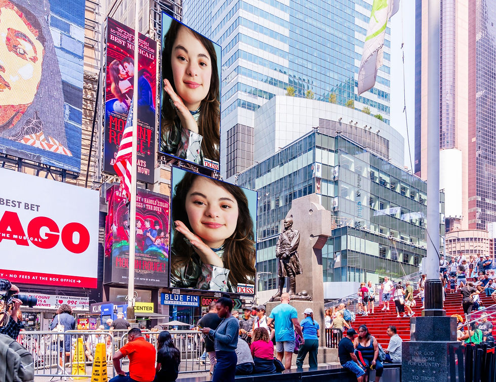 TIMES SQAURE NYC ADVERTISIMENT FOR THE NATIONAL DOWN SYNDROME SOCIETY 9/6/2025