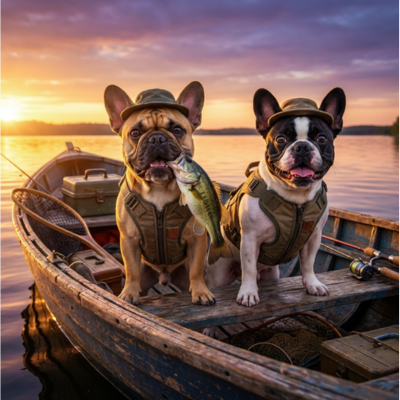 Thumbnail: Fishing French Bulldogs