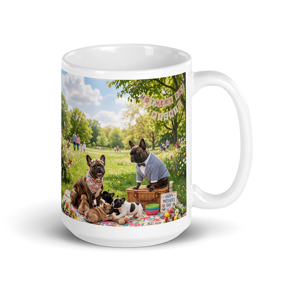 Thumbnail: Mother's Day Picnic French Bulldog Mug front side