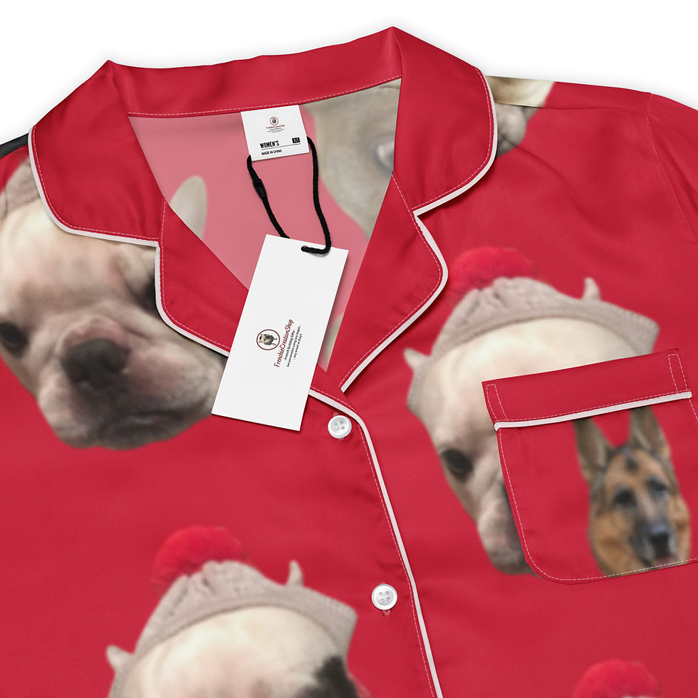 Thumbnail: Long Sleeve French Bulldog Pajama Top branding details