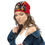 Thumbnail: Woman wearing Unisex Fall French Bulldog Beanie side view