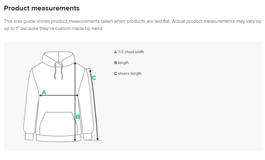 Thumbnail: Women's Love French Bulldog Hoodie measurement guideline