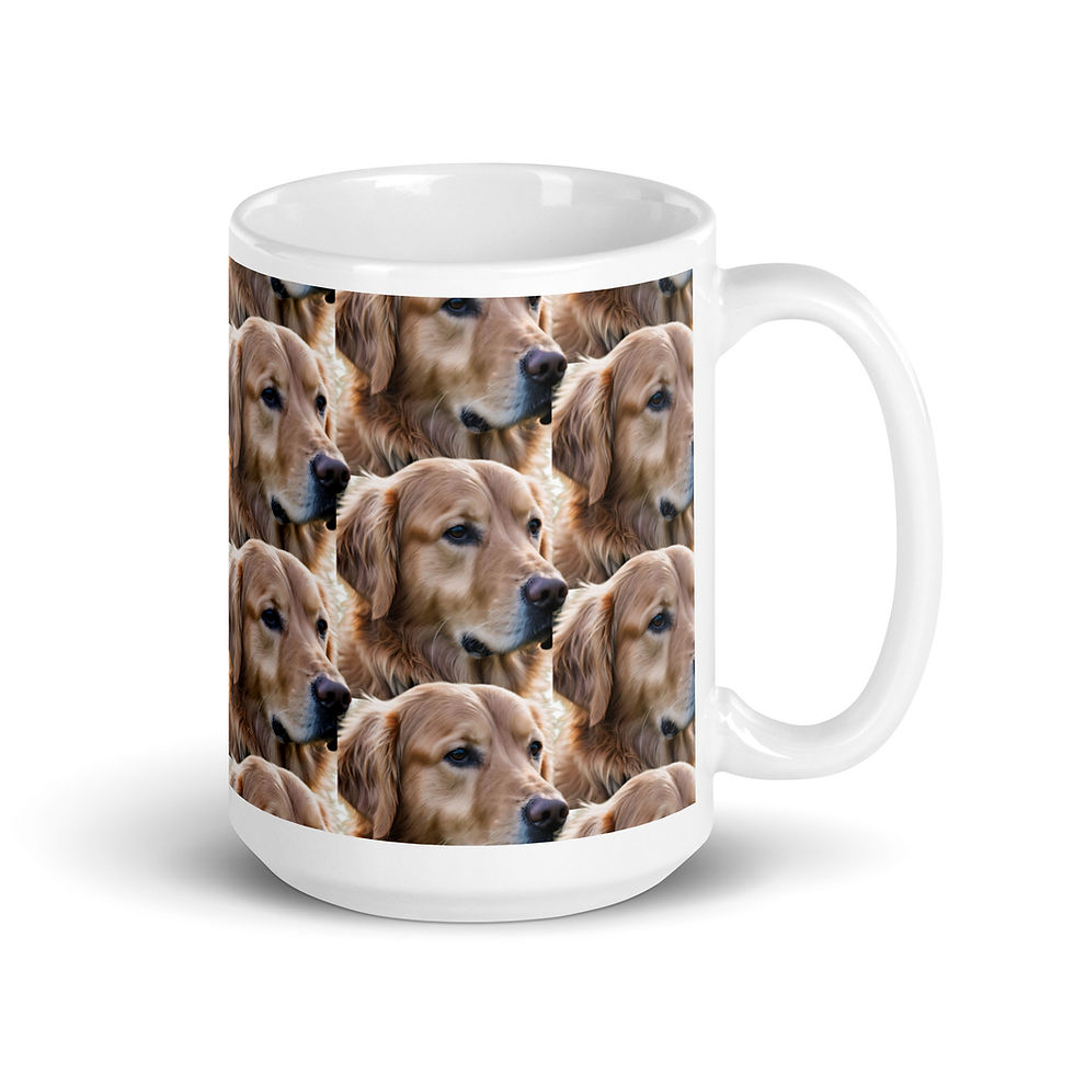 Thumbnail: Golden Retriever mug front view