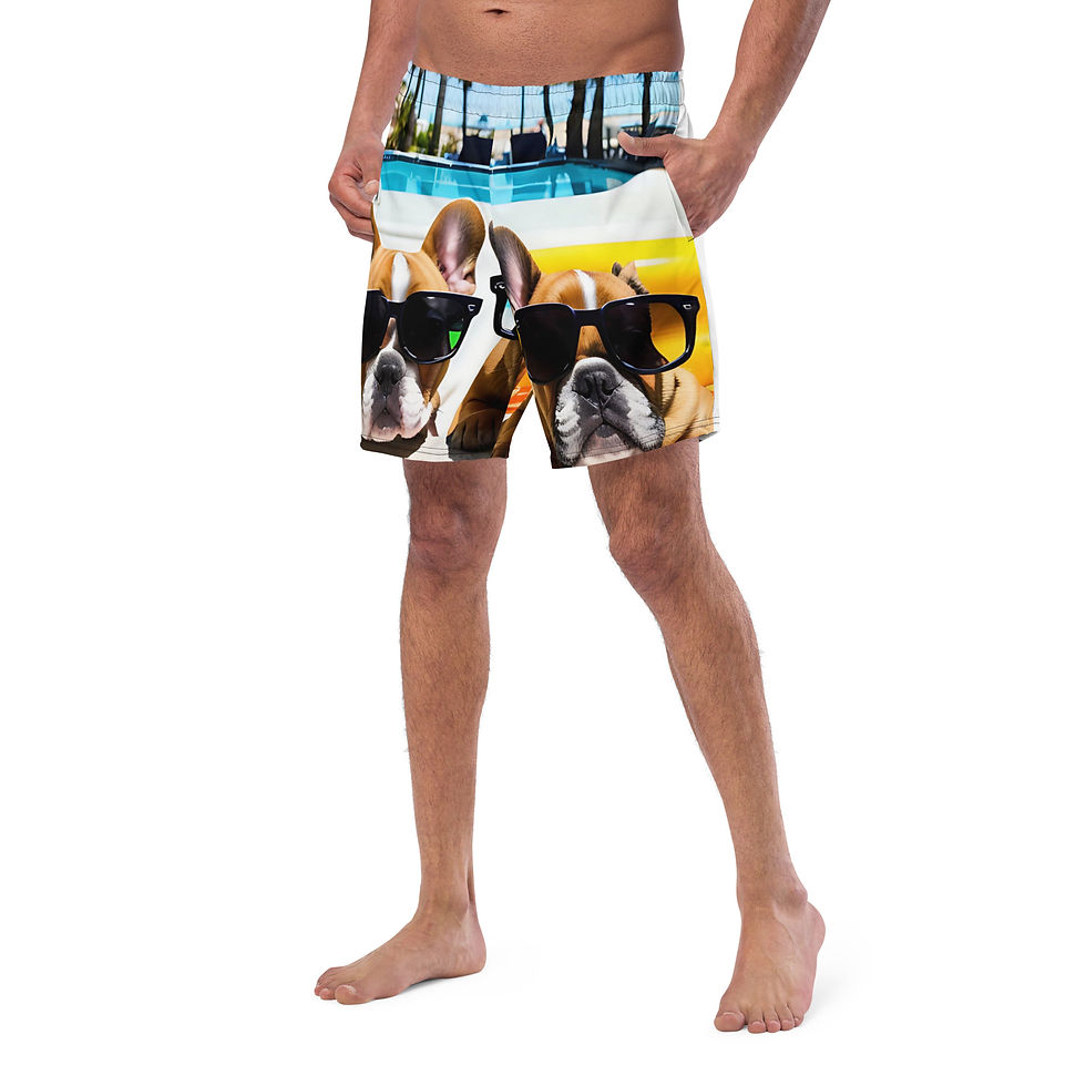 Thumbnail: Men's French Bulldog Swimsuit side view