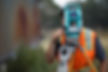 surveyor who is using an advanced system for surveying