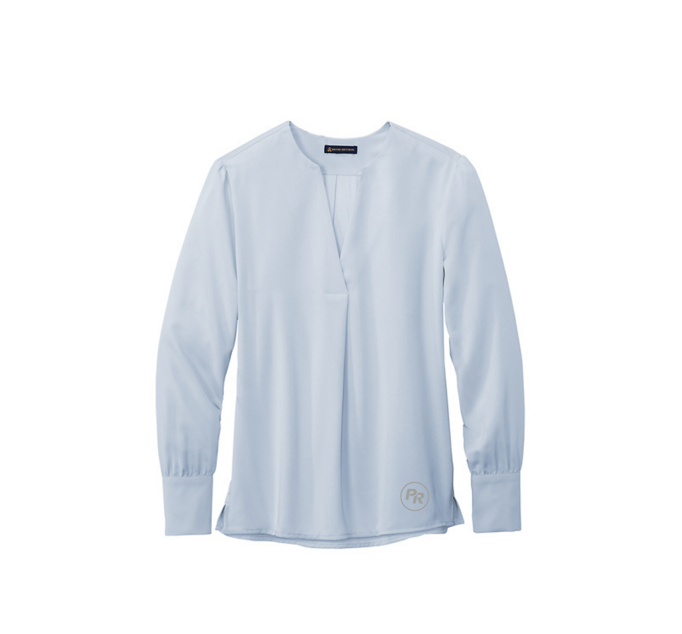 Thumbnail: Brooks Brothers® Women’s Open-Neck Satin Blouse