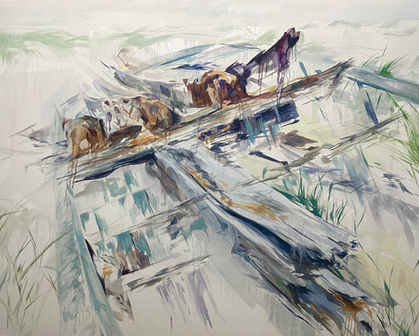Hallie Mueller, Backlash, 2026, Oil on Canvas, 101.6 × 127 cm