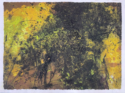 Stuart Smith, Grim’s Ditch 2, 2023, Collograph, 28 × 38.5 cm