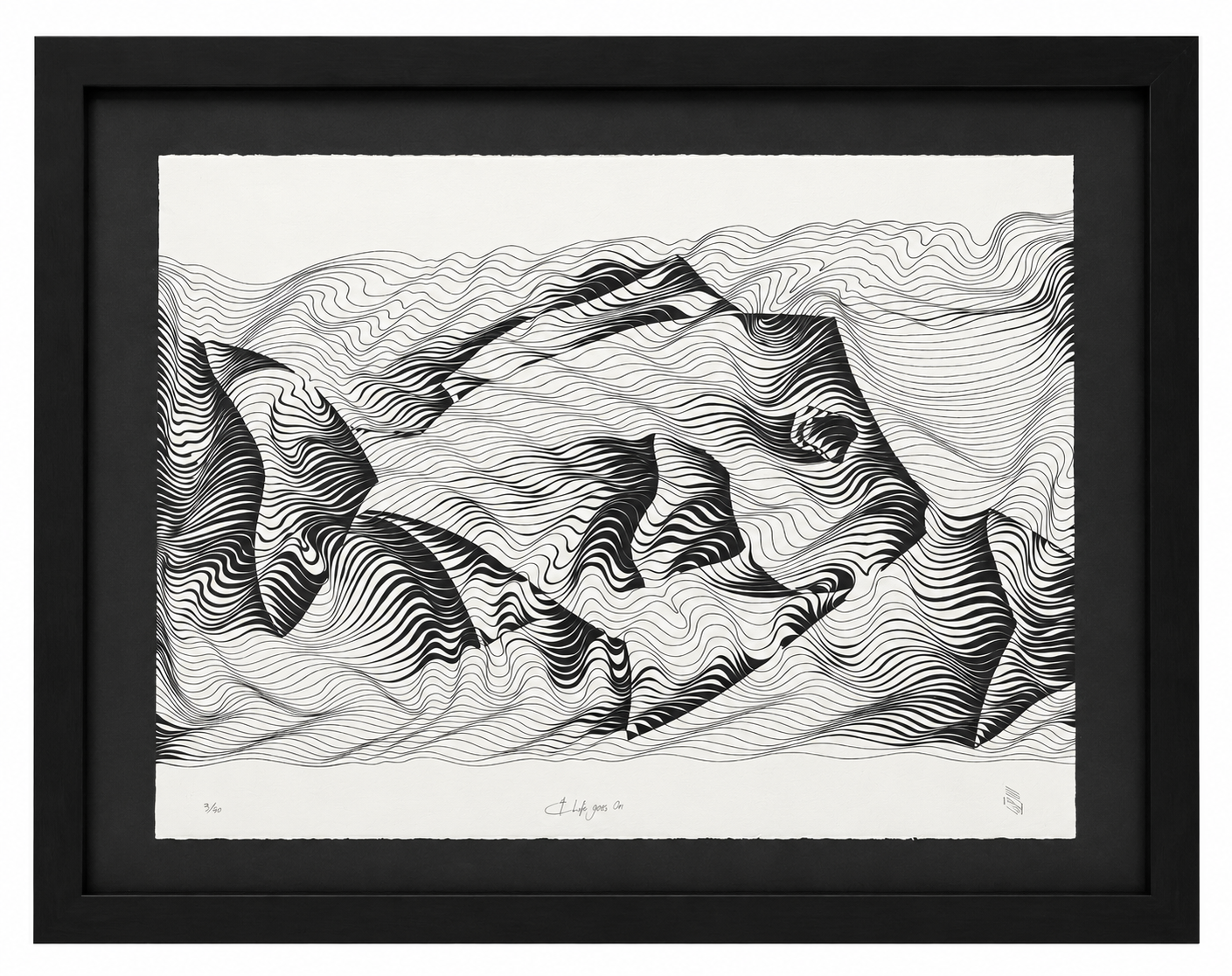 MOTION I | Behrouz Nournia | Ink on arch paper | 22 x 30 inch