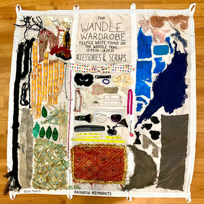 Elly Platt, The Wandle Wardrobe: Rainbow Remnants, 2020, Textiles, 90 × 90 cm