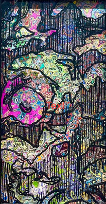 Jose Rodriguez, Vestiges II, 2026, Wall spray paint strata,
60 × 30 cm