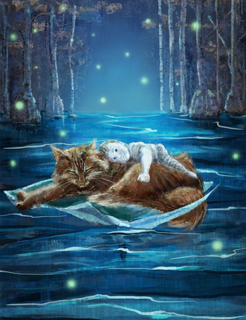 Tatiana Ospennikova, Dream river, 2023, digital art, 30 x 39 cm