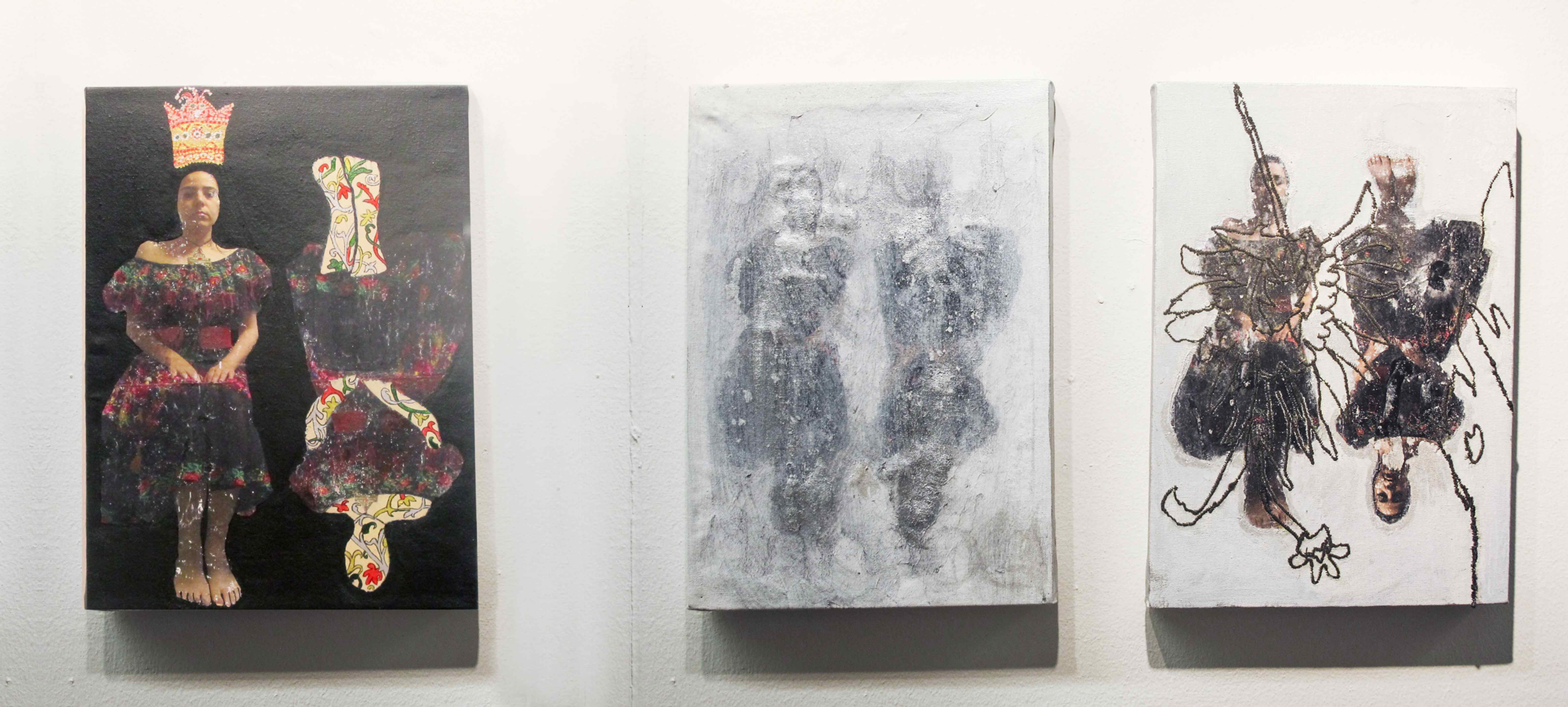 Fragmented 2 | Fatemeh Takht Keshian | Mixed media on canvas | 22 x 29 cm, each