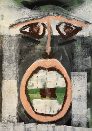 Keemar Keemar, When you don’t listen! I, 2024, Mixed acrylic & oil pastel - 300gm cold-pressed paper, 29.7× 42 cm
