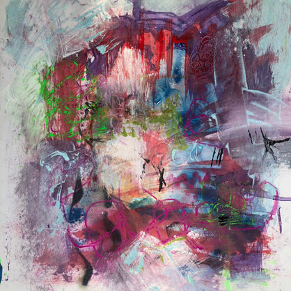 Sylvia Igglesden, Morning in Green park, 2025 , Acrylics and inks, 55 × 45 cm