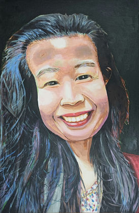 Melanie Mann, Self-Portrait, Acrylic on Canvas Board (Framed), 50.8 × 76.2 × 0.5 cm