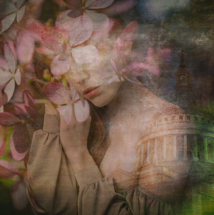 Olena Hastilow, Whispers of the city, 2025, Digital image, 40 × 40 cm