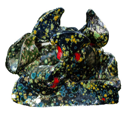 Andri Iona, Fiesta, Ceramic sculpture, 2023, 30 × 20 cm