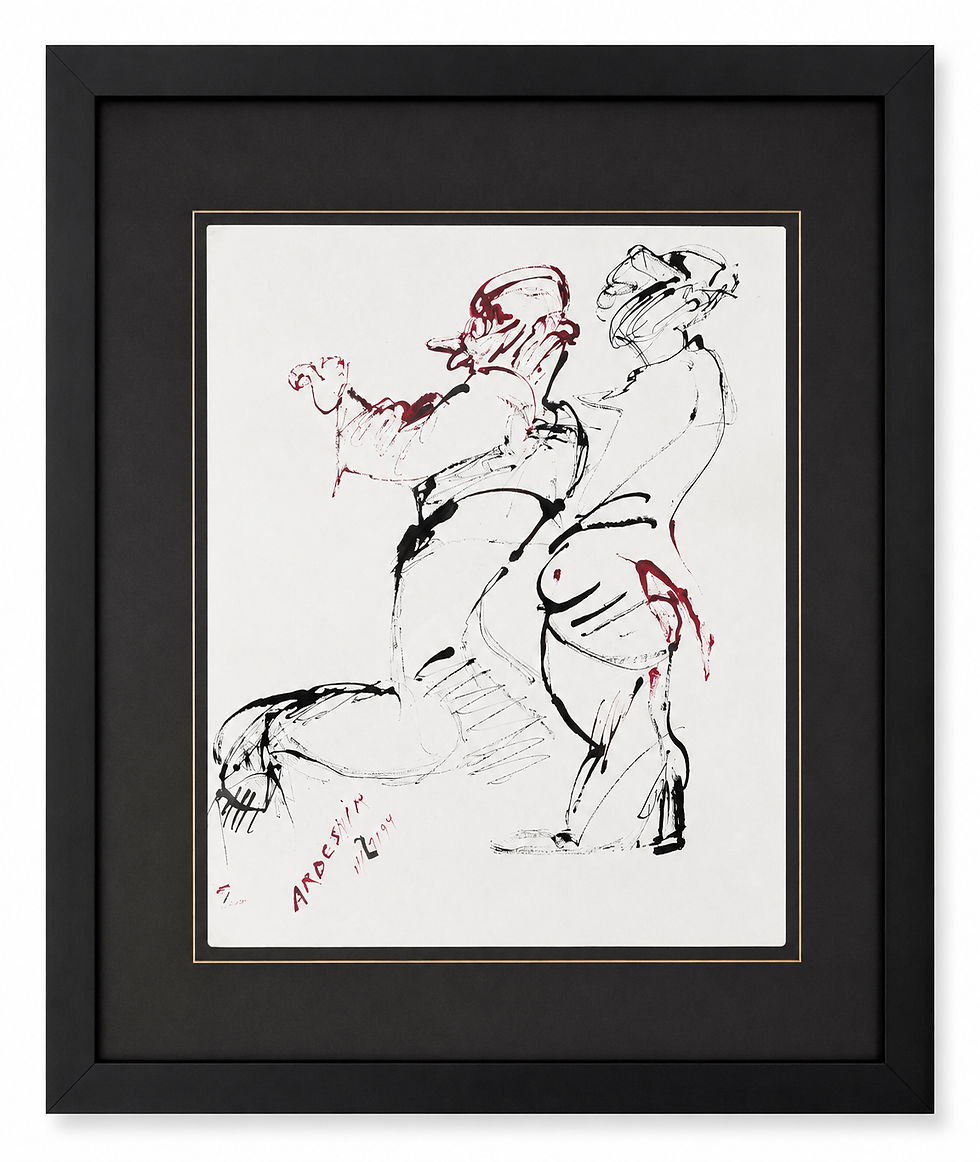 Thumbnail: Untitled II | Ardeshir Mohassess | Drawing, lnk on arch paper | 17 x 14 inch