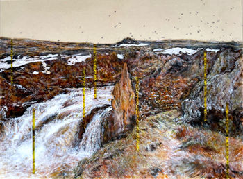 Naomi Sermet, The unnoticed house 1, 2024, Acrylic ink on plexiglass, 60 x 80 cm