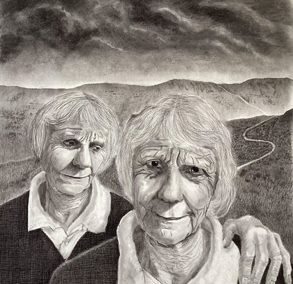 Keith Rodway, Jane, 2026, charcoal on paper, 40 × 40 cm
