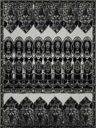 Esha Malik, Baluch, 2026, digital on print, 15.2 × 20.3 cm