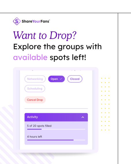How to Find Open Drops in Seconds on ShareYourFans™