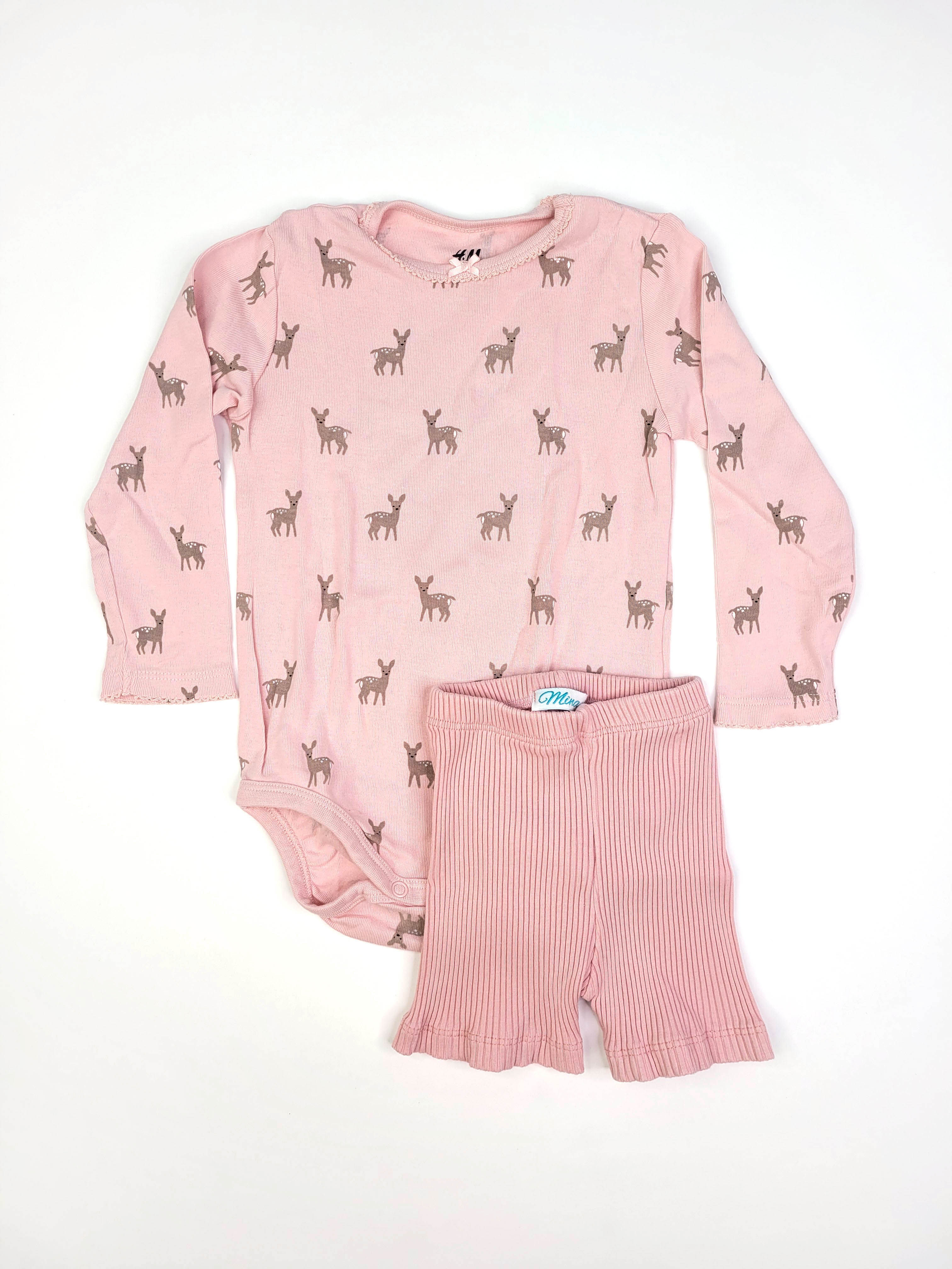 סט אוברולים ומכנס קורדרוי / מידה 0-6M