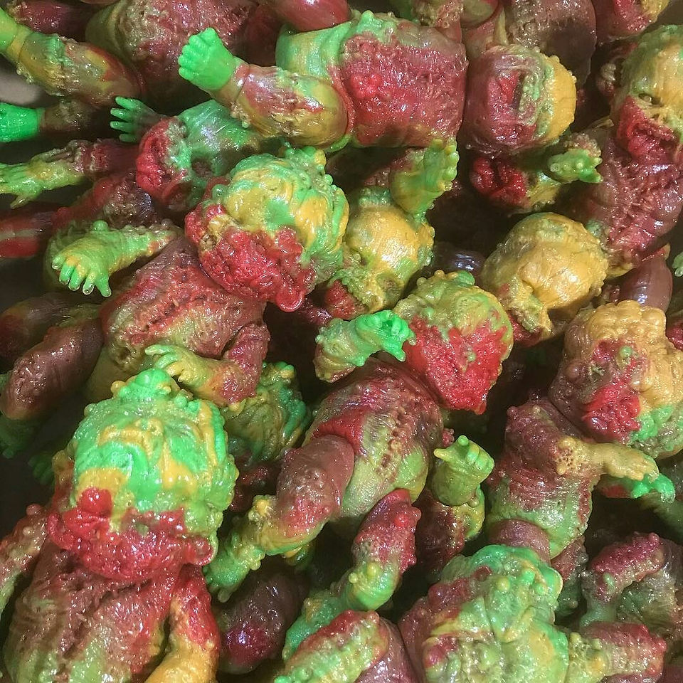 "Fall Puke Marbled Edition" Autopsy Zombie Staple Baby & Gergle